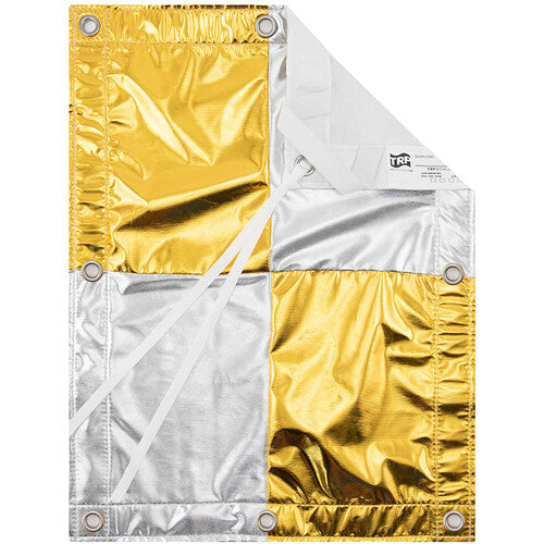 Checkerboard Lamé (Silver/Gold, 8 x 8')