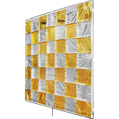 Checkerboard Lamé (Silver/Gold, 8 x 8')